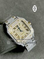 Cartier Santos Iced Out 40 mm Diamond Gold