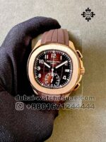Patek Philippe Aquanaut 5968r Replica Brown Dial with Brown Rubber Strap