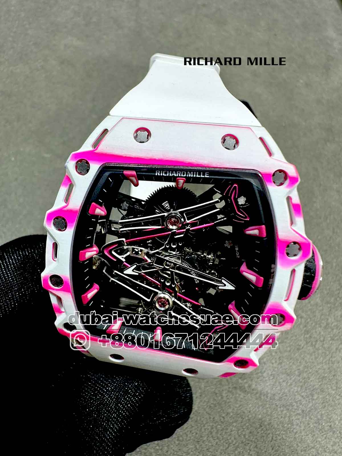1-a-1-15.jpg Richard Mille RM 38-02 Tourbillon Super Slim White and Pink Copy - Image 1