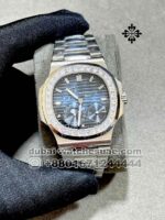 Patek Philippe Nautilus 5712/1R-001? Moon,Blue? Dial and Stonned Bezel With Steel? Bracelet Copy