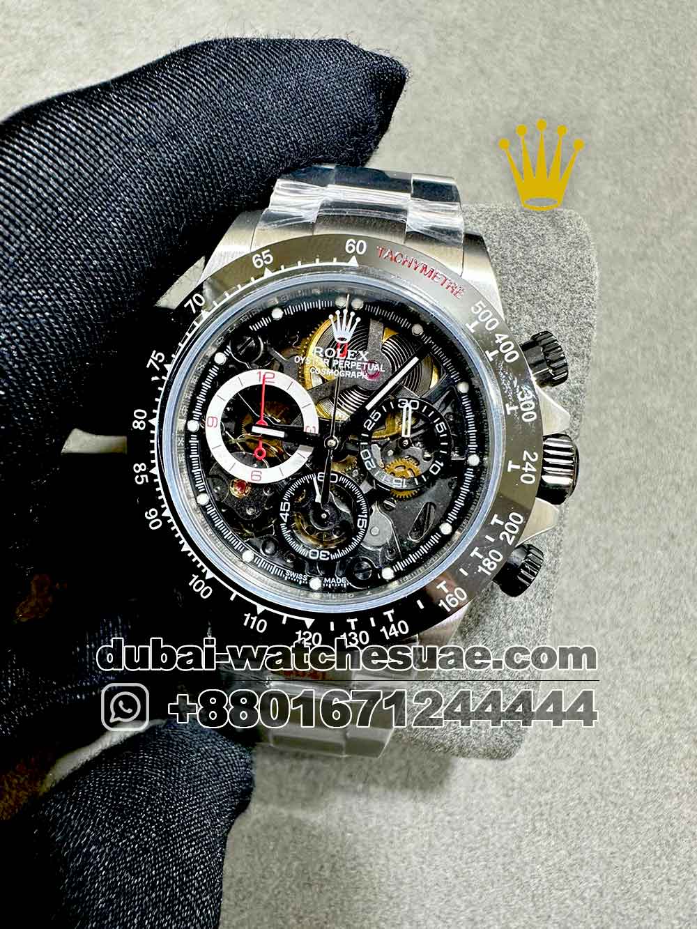1-a-1-20.jpg Rolex Daytona Skeleton Concept Carbon Black Copy - Image 1