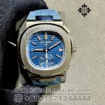 Patek Philippe 5980/60G Nautilus White Gold With Blue Dial Superclone Copy