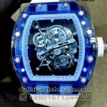 Richard Mille? Bubba 055 Blue Sapphire White Strap  Copy