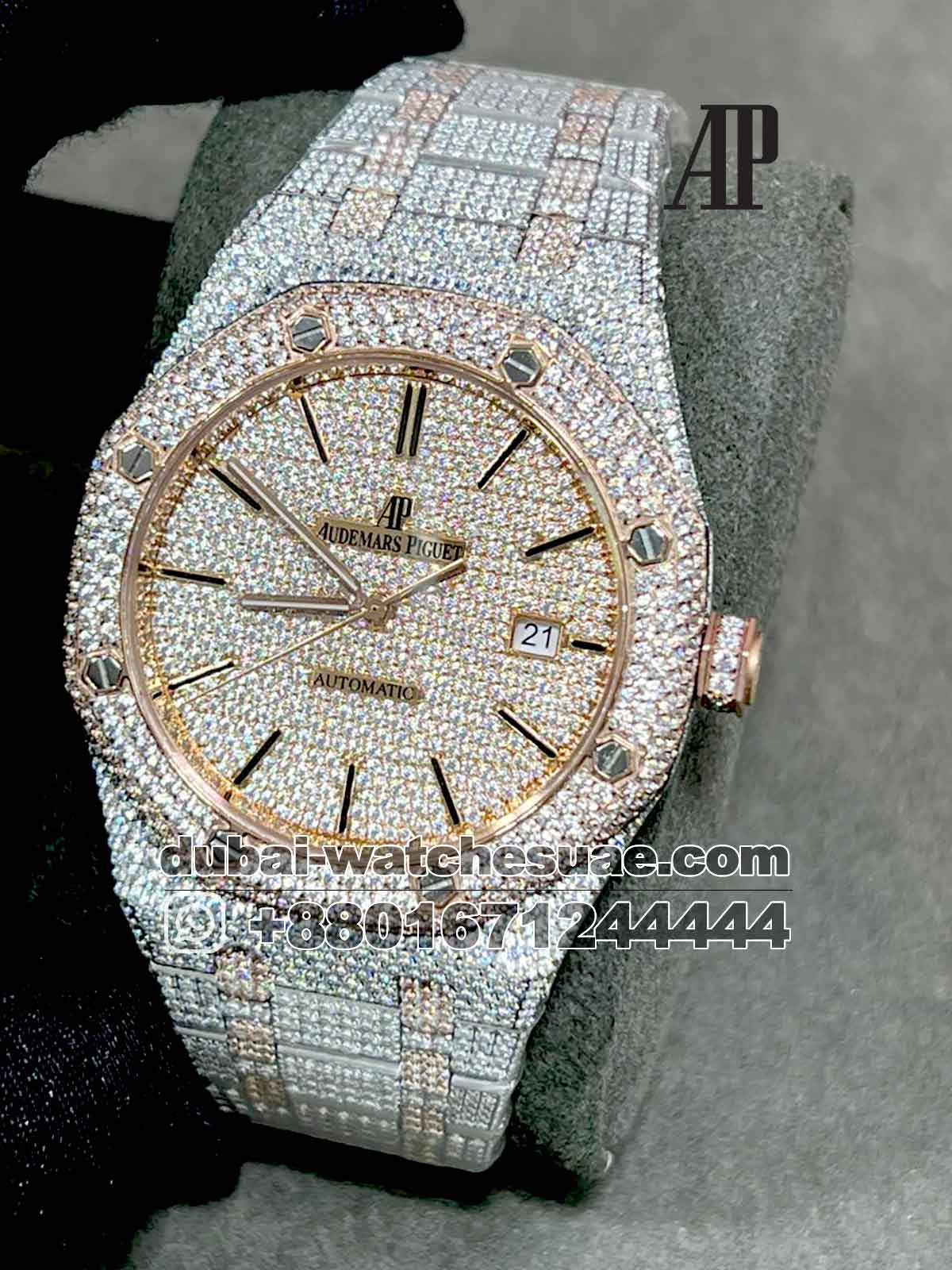 1-a-13.jpg Audemars? Piguet Royal Oak? 42 mm Iced Out Gold two tone - Image 1