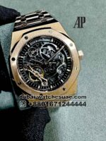 Audemars Piguet Royal Oak Openworked Rosegold Skeleton ?Archive? Rose Gold Bezel and Bracelet New Version Copy