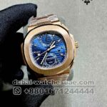 Patek Philippe Nautilus 5990/1R-001 Rose Gold Chronograph Travel Time Copy