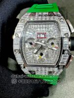 Richard Mille RM 011 Aftermarket Iced Out Green Copy