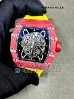 Richard Mille Rafa RM 35-02 Tourbillon Super Slim? Red Bezel with Yellow Rubber Strap Copy
