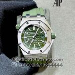 Audemars Piguet Royal Oak Offshore Diver 41 mm Green Dial With Green Rubber Strap Copy