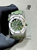 Audemars Piguet Royal Oak Offshore Diver 41 mm Green Dial With Green Rubber Strap Copy