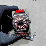 Franck Muller Vanguard V45 Black Dial With Red Crocodile Leather  Strap Copy