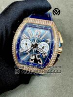 Franck Muller Yachting Iced Rose Gold and Blue Watch