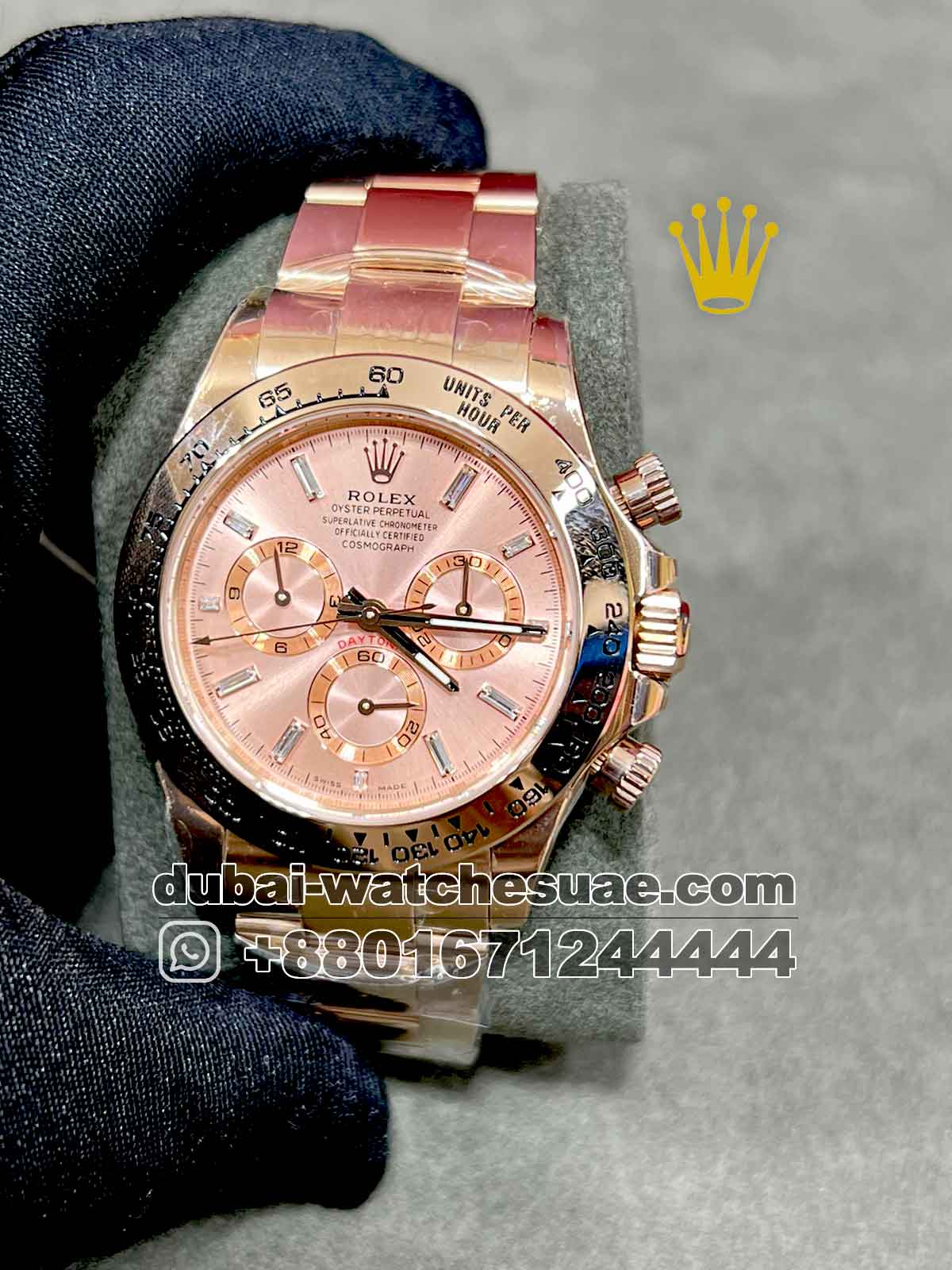 1-a-8.jpg Rolex Cosmograph Daytona Rose Gold Superclone - Image 1