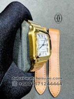 Cartier De Santos White? Dial? With Golden Bracelet? Copy - Image 2