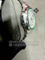 Patek Philippe Nautilus 5711 Steel with custom White Dial Emerald Bezel Copy - Image 2