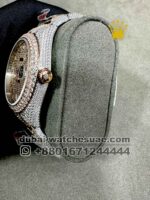 ROLEX DATEJUST 41 OYSTER TWO TONE ICED OUT DATE JUST WITH ROMAN NUMERALS COPY - Image 2