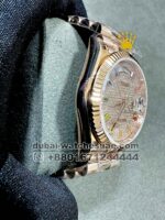 Rolex 36 mm Rose Gold  Day Date Stoned Dial With Rainbow Stoned Numeric Flutted Bezel  Copy - Image 2