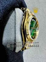 Rolex Day Date 40 mm Green? Dial and Flutted? Bezel with Gold President Bracelet Copy - Image 2