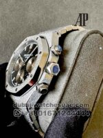 Audemars Piguet Royal Oak Chronograph 41mm Hammered 18k White Gold With Black Dial Ref. 26239BC.GG.1224BC.02? Copy - Image 3