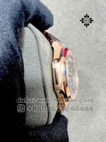 Patek Philippe Nautilus 5712 Gray Dial Stoned Bezel with Brown Leather Strap - Image 3