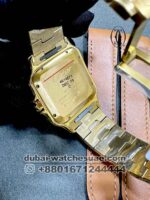 Cartier De Santos White? Dial? With Golden Bracelet? Copy - Image 4