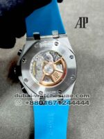 Audemars Piguet Royal Oak Offshore Selfwinding Chronograph Ref. 26238ST.OO.A340CA.01 Blue Dial Silver Bezel Blue Rubber Strap - Image 4