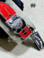 Franck Muller Vanguard V45 Black Dial With Red Crocodile Leather  Strap Copy - Image 4