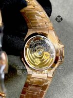 Patek Philippe Nautilus Self Winding 7118/1300 R? Two  Tone Stoned Bezel Everrose Dial and Rose Gold Bracelet - Image 6