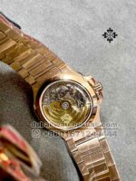 Patek Philippe Nautilus Self Winding 7118/1300 R? Two  Tone Stoned Bezel Everrose Dial and Rose Gold Bracelet - Image 7