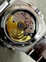 Patek Philippe Nautilus 5711 Steel with custom White Dial Emerald Bezel Copy - Image 7