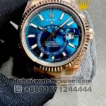 Rolex Oyster Sky-Dweller Steel Dial 42 mm Rose gold With Blue Dial Copy