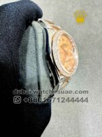 Rolex 36 mm Date Just Rose Gold? Dial Roman Numeric With? Stoned Rose Gold? lined Bezel Copy - Image 2