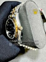 Rolex 36 mm Gold? Date Just? Black Dial With Stone Numeric? Two Tone Jubilee Bracelet Copy - Image 3