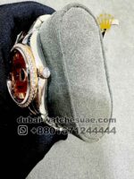 Rolex 36 mm Date Just Rose Gold? Dial Roman Numeric With? Stoned Rose Gold? lined Bezel Copy - Image 3