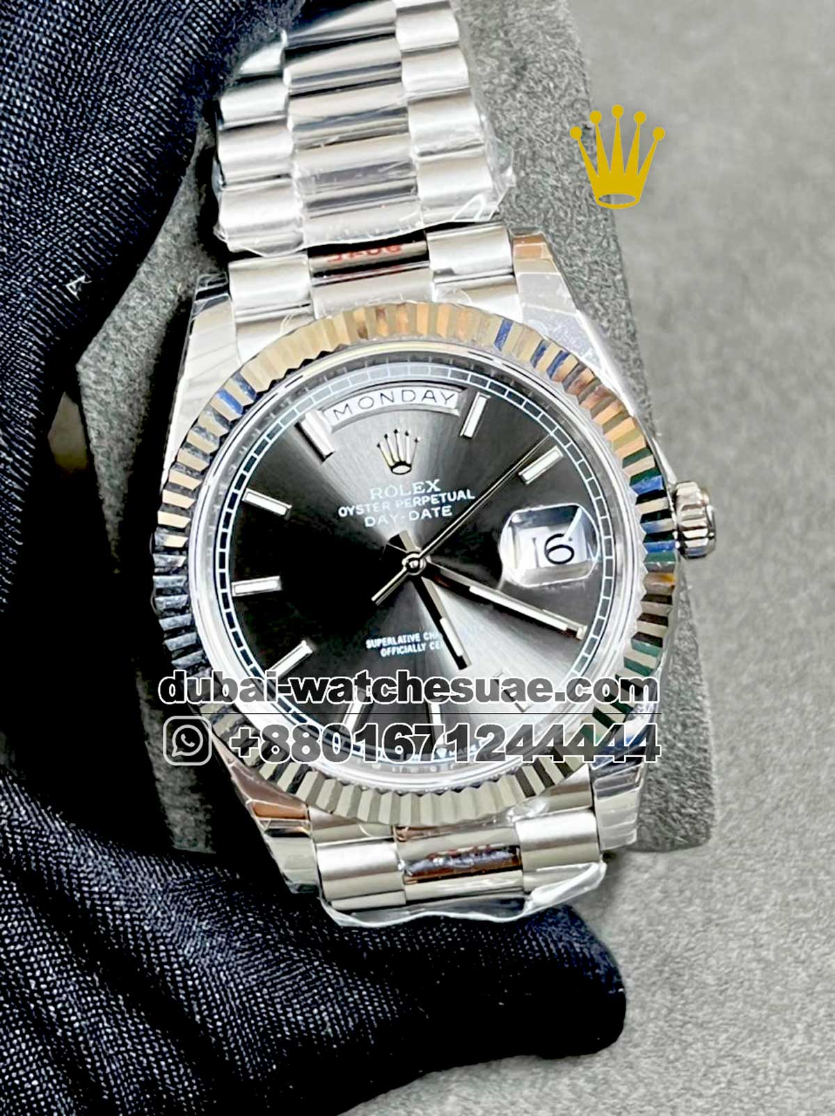 100.1.jpg Rolex Day Date 40 mm Gray - Image 1