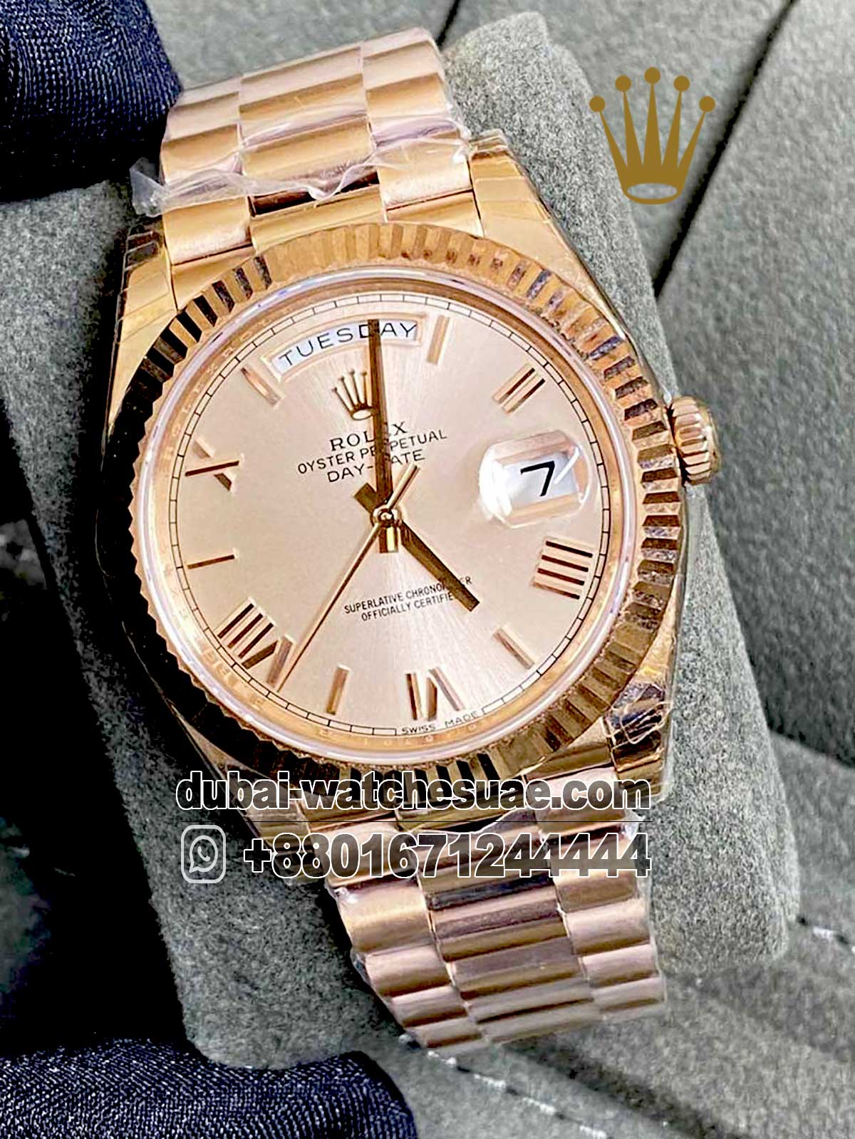 101.1.jpg Rolex day date 40 mm rosegold - Image 1