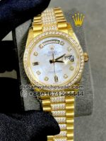 Rolex day date diamond 36mm yellow gold