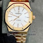 AUDEMARS PIGUET ROYAL OAK 41MM ROSE GOLD REf:15400 OR.OO.D088CR.01 White Dial Yellow Gold Bracelet