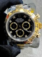 Rolex Cosmograph Daytona 40 mm Black? dial With Stoned Numeric With Two Tone Bracelet Copy