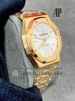 AUDEMARS PIGUET ROYAL OAK 41MM ROSE GOLD REf:15400 OR.OO.D088CR.01 White Dial Yellow Gold Bracelet - Image 2