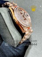 Rolex 40? mm Day Date Rose Gold Stoned Dial With White Stoned Numeric and? Stonned Bezel Copy - Image 2