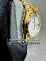 Rolex Day Date 36 mm White? Dial and Flutted? Bezel with President Bracelet Copy - Image 3