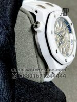 Audemars Piguet Royal Oak  In White  Dial With White Ceramic Bezel - Image 4