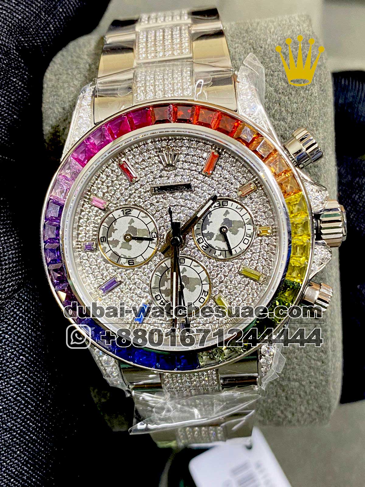 112.1.jpg Rolex Rainbow Daytona Ice Out - Image 1