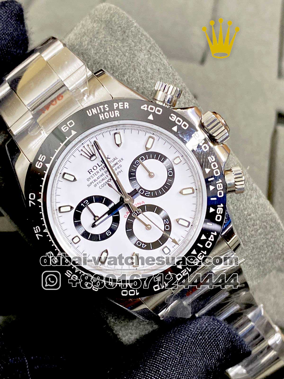 117.1.jpg Rolex Daytona Replica Super Clone White dial - Image 1