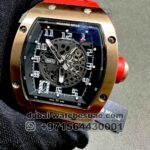 Richard Mille RM 010 Rose Gold Case Red Rubber Strap
