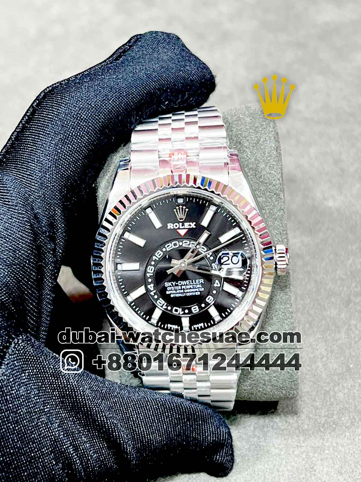 12-a-3.jpg Rolex SKY-DWELLER Jubilee, Black dial, 42 mm - Image 1