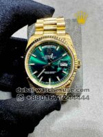 Rolex Day Date 36 mm Green? Dial and Flutted? Bezel with President Bracelet Copy