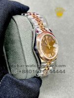Rolex 31 mm date just two tone Rose gold ,Stonework, Roman Number - Image 2