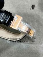 AUDEMARS PIGUET ROYAL OAK 41MM  Ref. 15500OR.OO.D002CR.01  Black Dial Gold Bezel With Black Leather Strap - Image 4